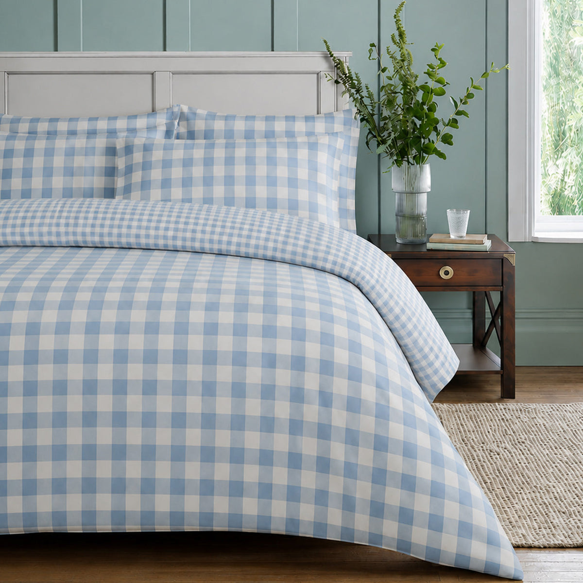 Sweet Dreams Wyndham Gingham Check Duvet Cover And Pillowcase Set