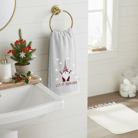 Velosso Christmas Gonks 2 Pack Christmas Cotton Hand Towels