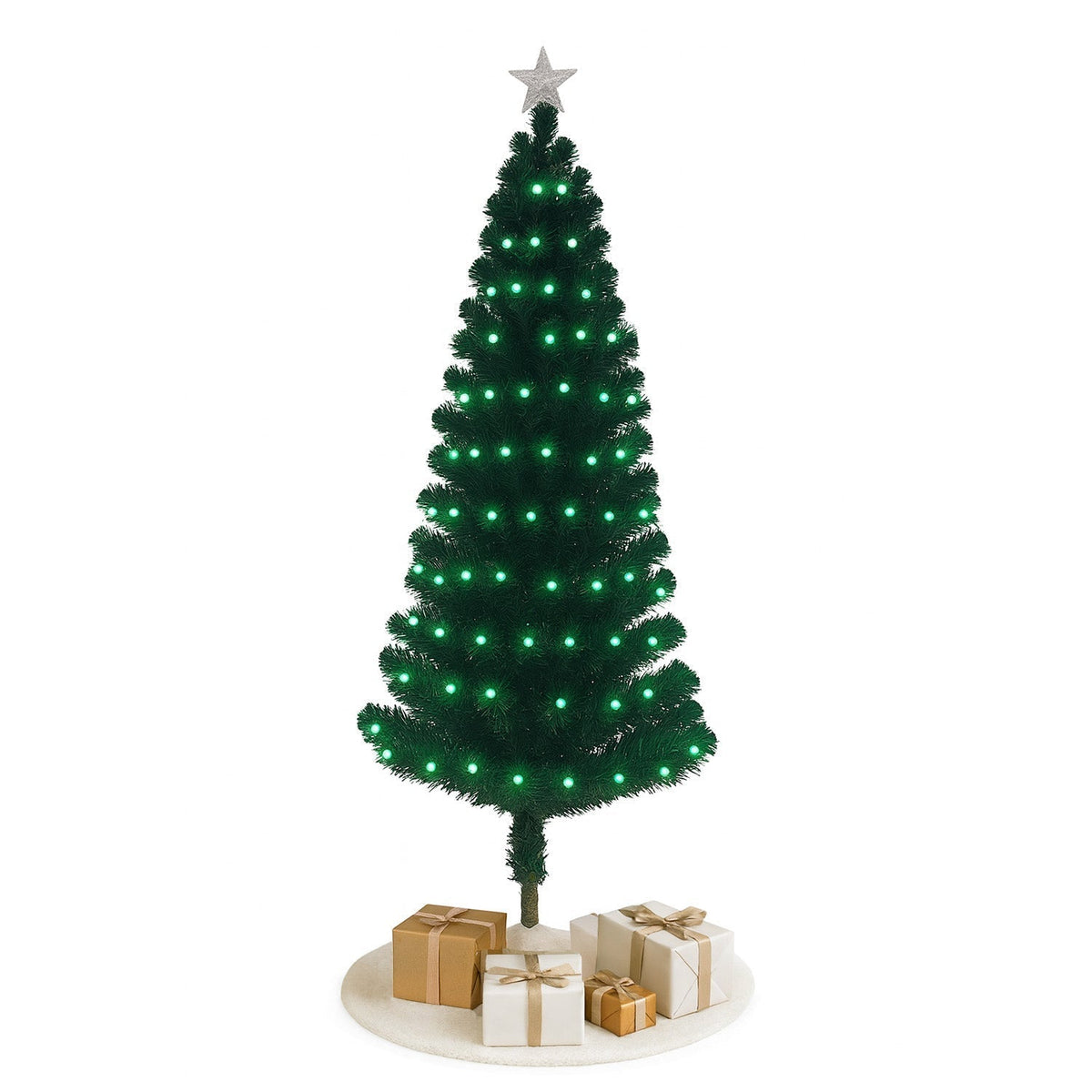 Home Republic Christmas Tree With Green Fibre Optic Lights