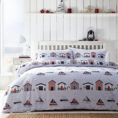 Beach Huts Duvet Cover & Pillowcase Set