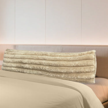 Jumbo Cord Faux Rabbit Fur Bolster Pillow