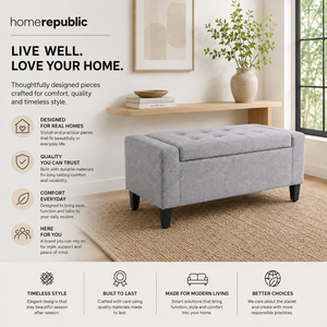 Home Republic Keswick Linen Storage Seat