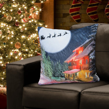 Led  Moonlight Reindeer Cushion Cover