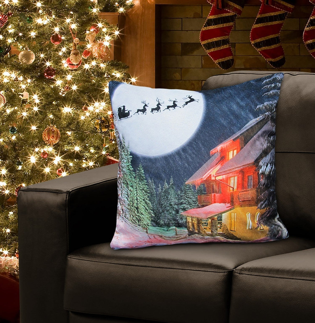Velosso Led  Moonlight Reindeer Cushion