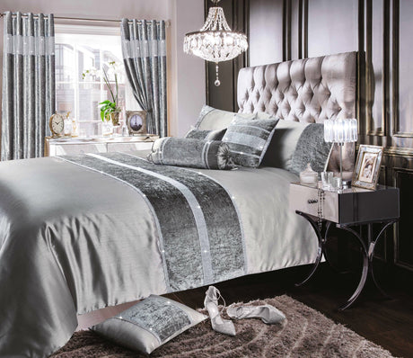 Intimates Topaz Crushed Velvet Duvet Cover & Pillowcase Set