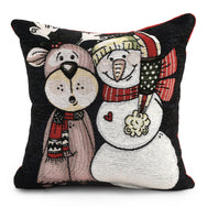 Velosso Xmas Snowman & Reindeer Cushion