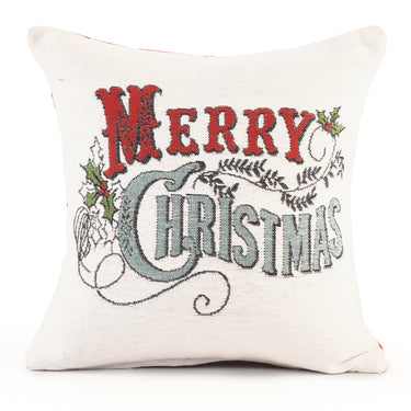 Merry Xmas Holly Cushion Cover