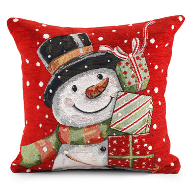 Xmas Snowman Presents Cushion Cover