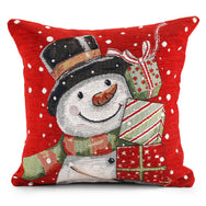 Velosso Xmas Snowman Presents Cushion