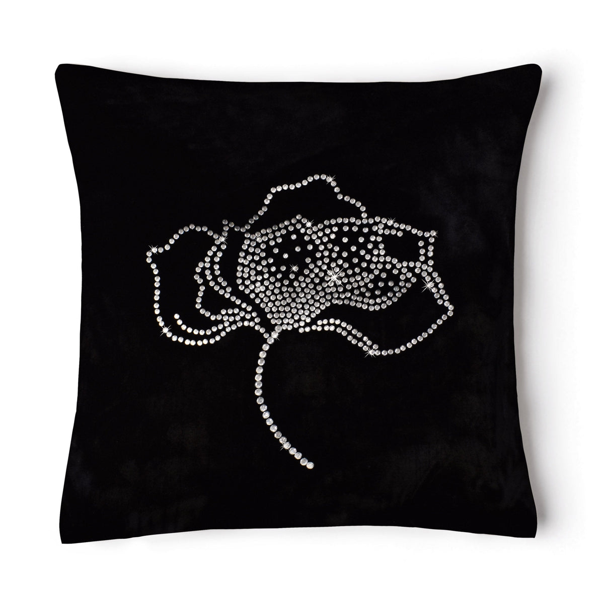 Intimates Diamante Rose Velvet Cushion