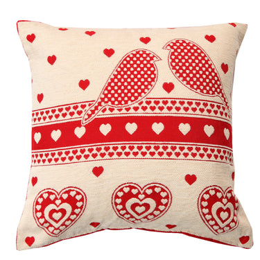 Lovebirds Chenille Cushion Cover