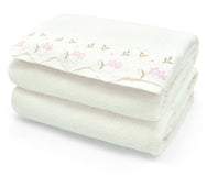 Velosso Floral Embroidered Cotton Towels