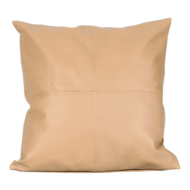 Brown Leather Stitch Cushion Cover