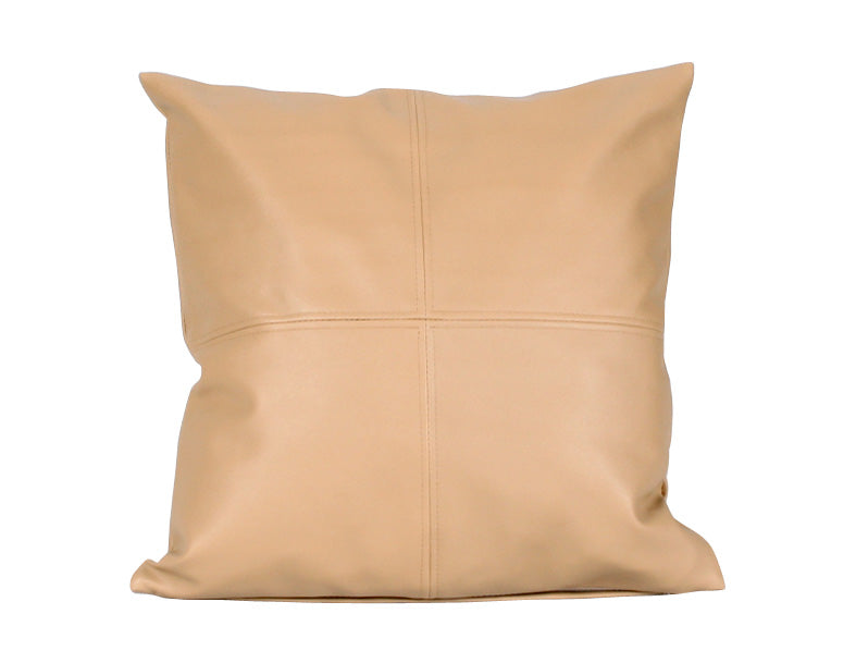 Velosso Brown Leather Stitch Cushion
