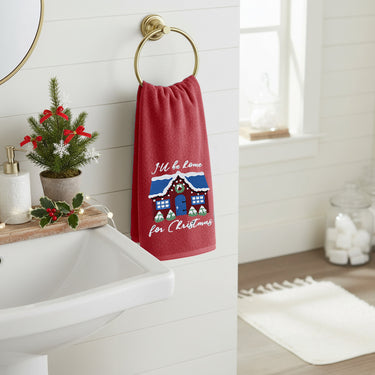 Ill Be Home 2 Pack Christmas Cotton Hand Towels