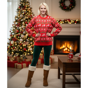 Velosso Christmas Fun Nordic Red Jumper