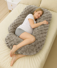 Velosso Chunky Popcorn Faux Rabbit Fur Body Pillow
