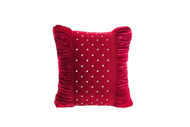 Intimates Velvet Pleated Studded Cushion