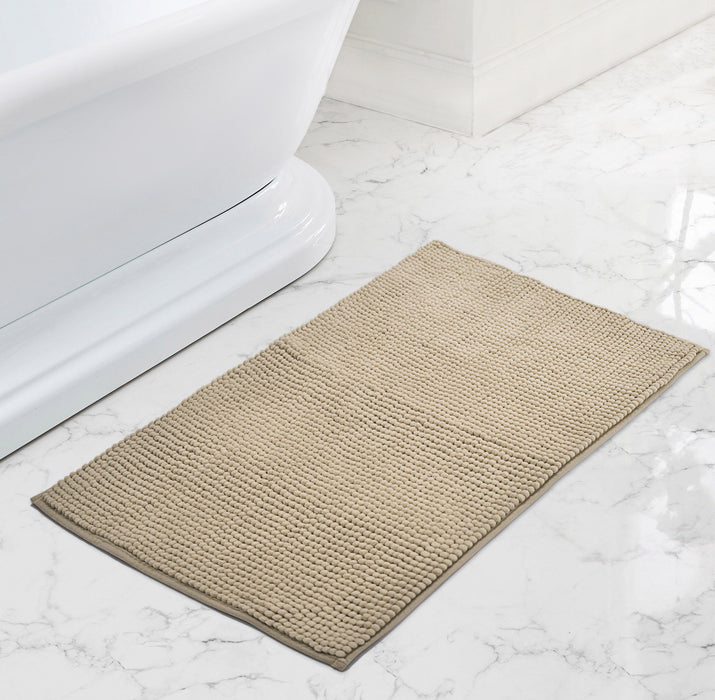 Luxury Non-Slip Soft Natural Bath Mat Shaggy Noodle Super Absorbent Microfiber Bathroom Mat