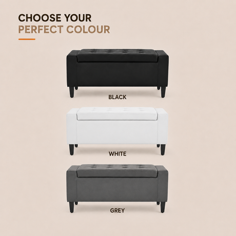 Home Republic Brayden Leather Storage Seat