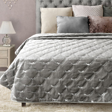 Crushed Velvet And Sequins Throw