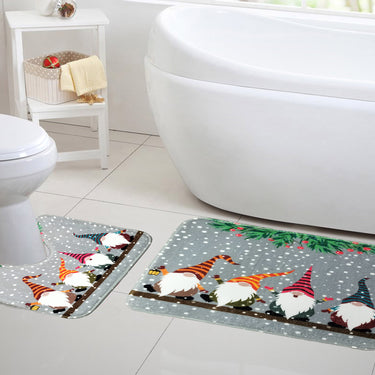 Christmas Memory Foam Bath and Pedestal Mat Set