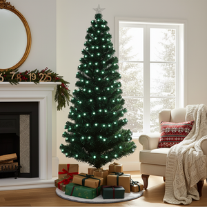 Home Republic Christmas Tree With Green Fibre Optic Lights