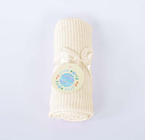 My Little World Velour Stripe Baby Blanket