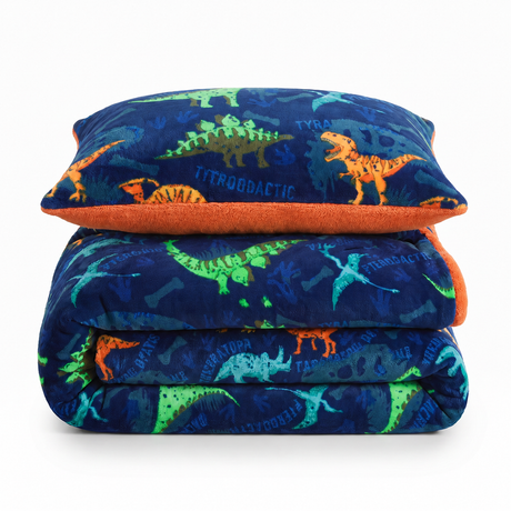 Velosso Dinosaur Teddy Duvet Cover & Pillowcase Set