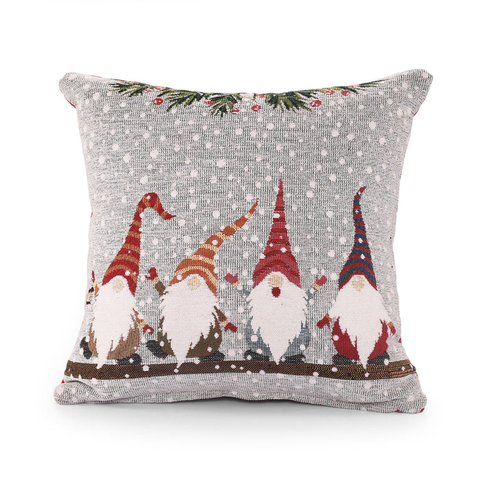 Gonks Multi Christmas Festive Chenille Cushion Cover