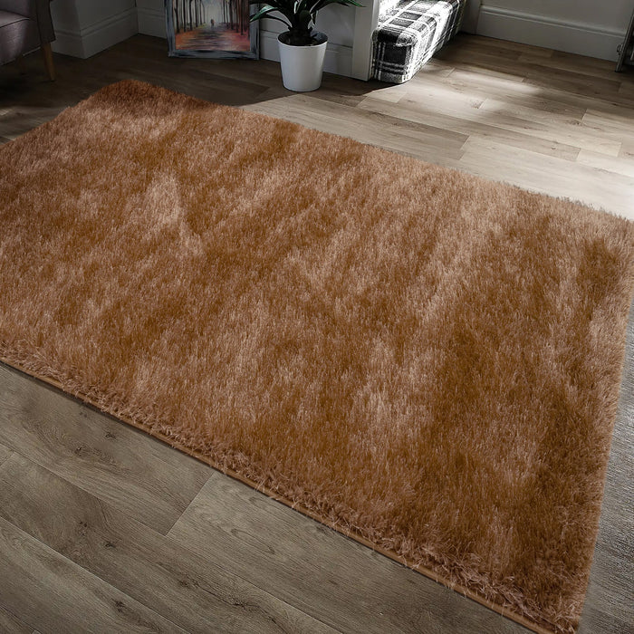 Majestic Latte Shaggy Floor Rug