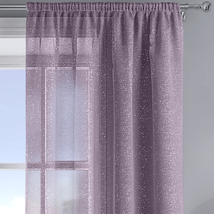 Alessandria Sparkle Mauve Slot Top Voile Panel