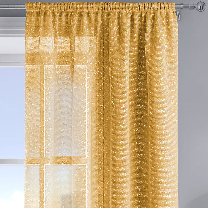 Alessandria Sparkle Ochre Slot Top Voile Panel