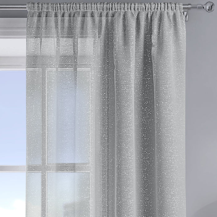 Alessandria Sparkle Silver Slot Top Voile Panel