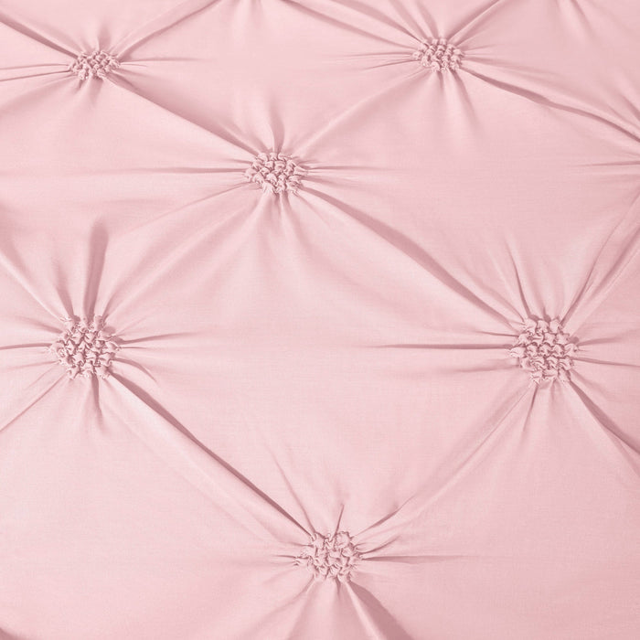 Angelica Pink Pintuck Bedding Set