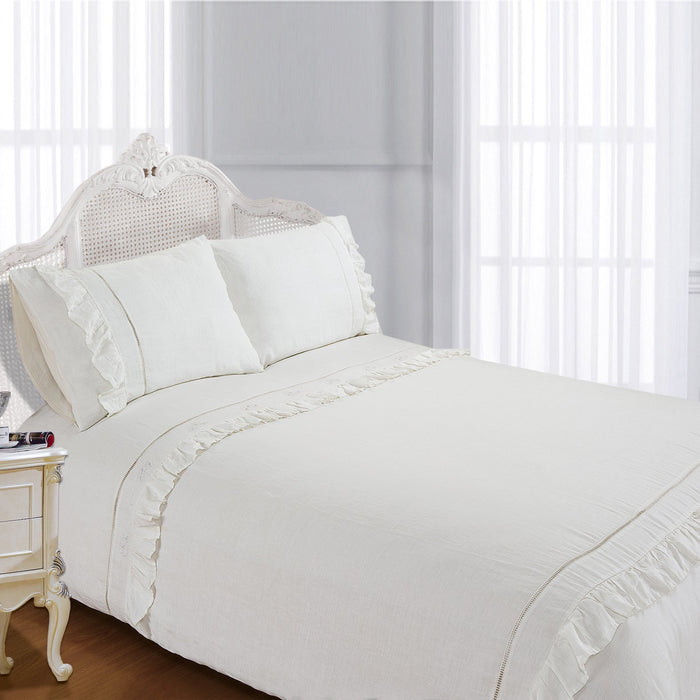 Angelica Stone Washed Duvet Cover & Pillowcase Set