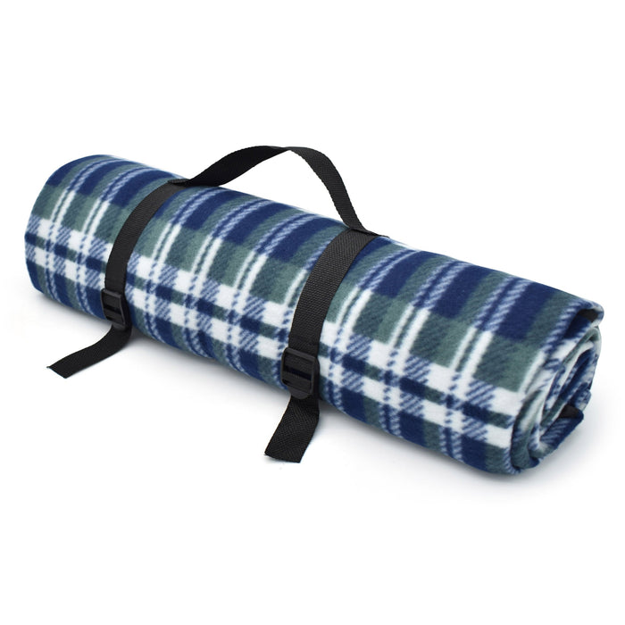 Blue Chequered Picnic Blanket