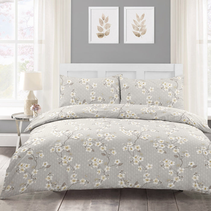 Floral Cherry Blossom Duvet Cover & Pillowcase Set