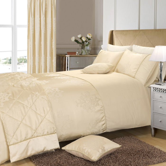 Claremont Damask Cream Jacquard Bedding Set