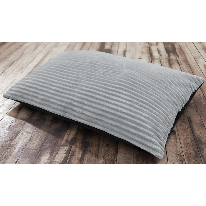 Corduroy Silver Floor Cushion