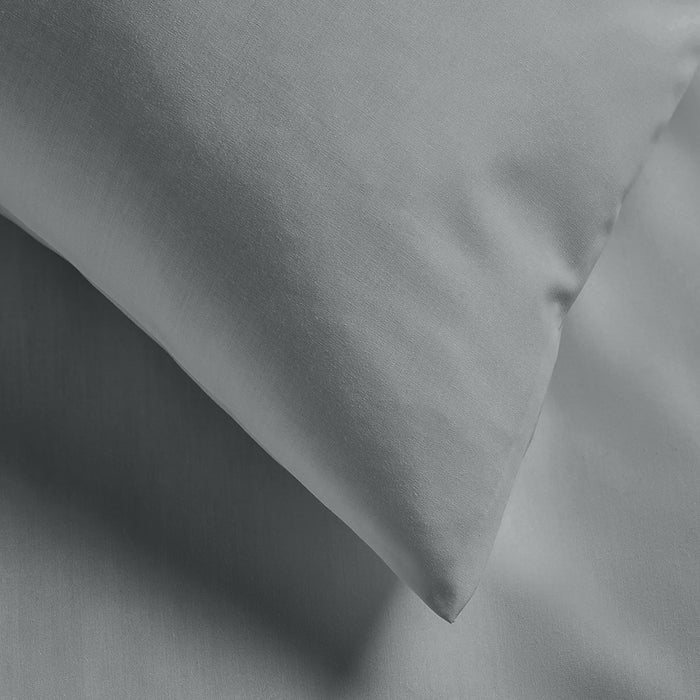 Cotton 200 Thread Count Percale Grey Duvet Cover