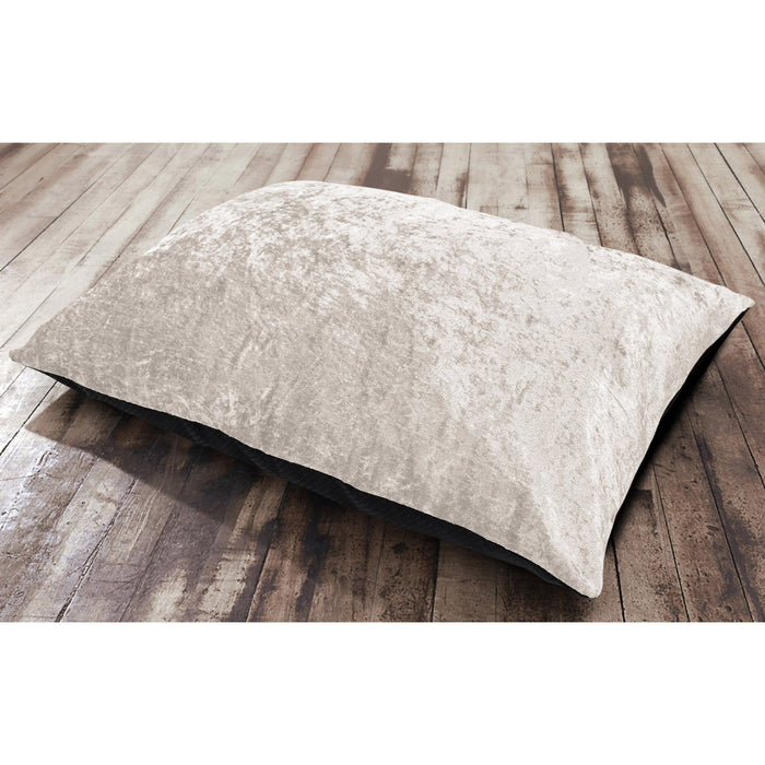 Crushed Velvet Cream Floor Cushion