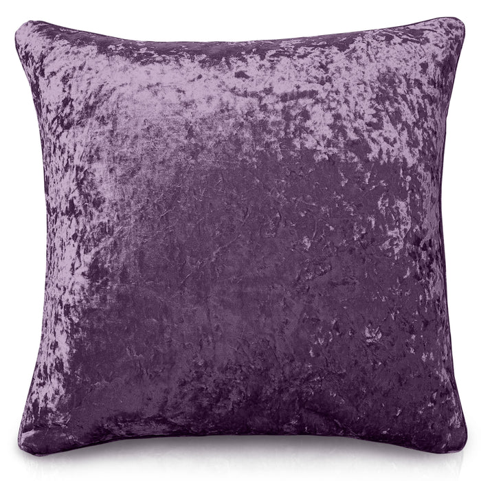 Plain Crushed Velvet Mauve Cushion Cover