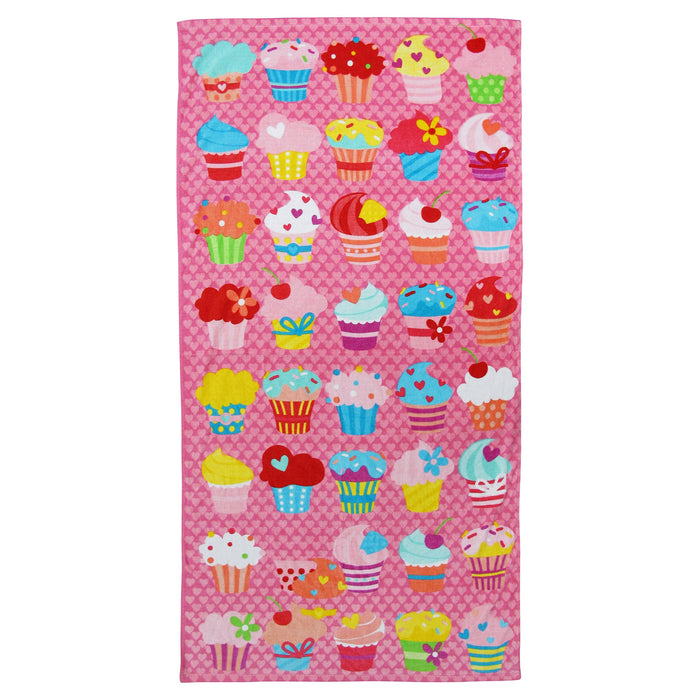 Cupcakes Beach & Travel Towel