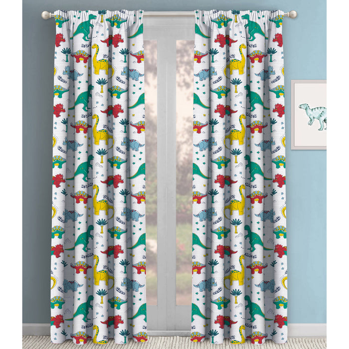 Dinosaur Pencil Pleat Curtains