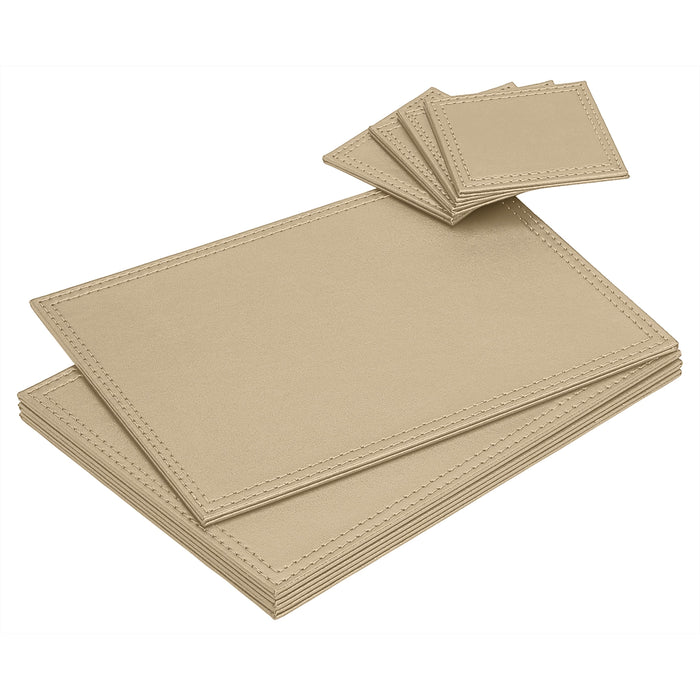 Luxury Faux Leather Placemat Latte