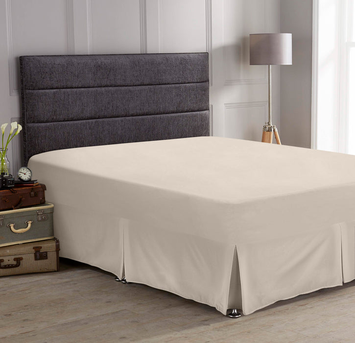 Percale Plain Dyed Valance Sheet Beige