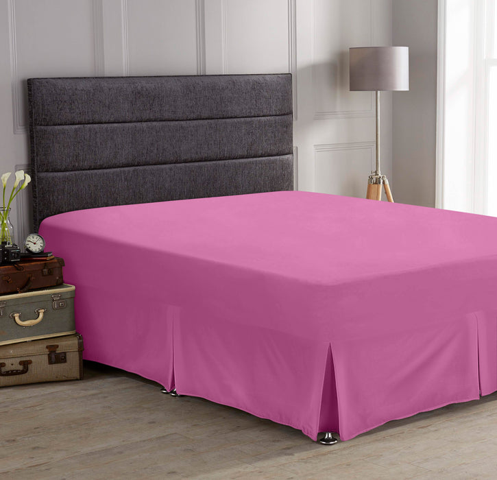 Percale Plain Dyed Valance Sheet Cerise