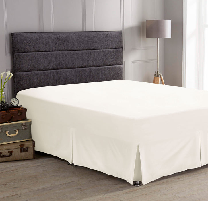 Percale Plain Dyed Valance Sheet Ivory