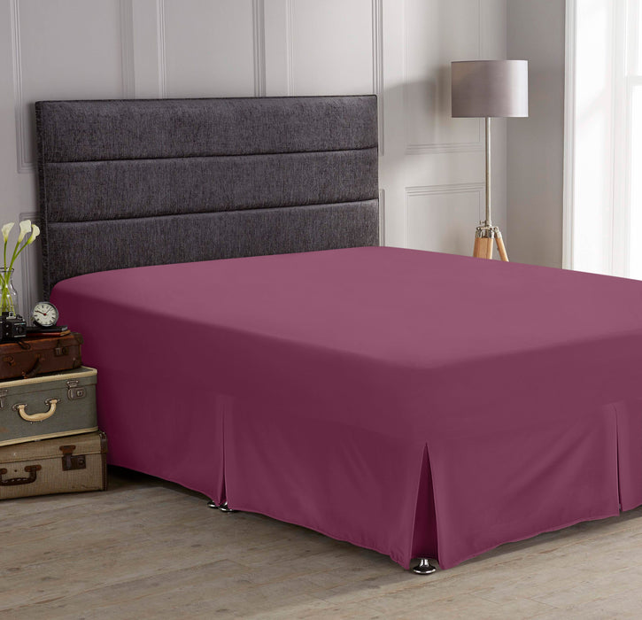 Percale Plain Dyed Valance Sheet Blueberry